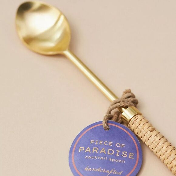 ❤️Gold-tone Cocktail Spoon - Picture 1 of 4